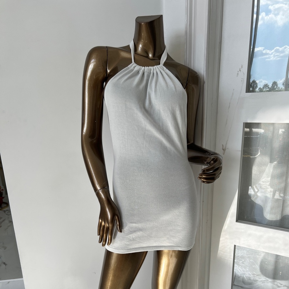 Brand New! White Halter Mini Dress!